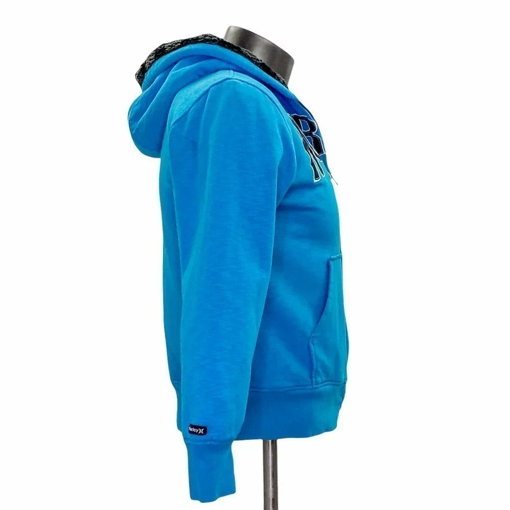 HURLEY Blue Plush Lined Full Zip Sweatshirt